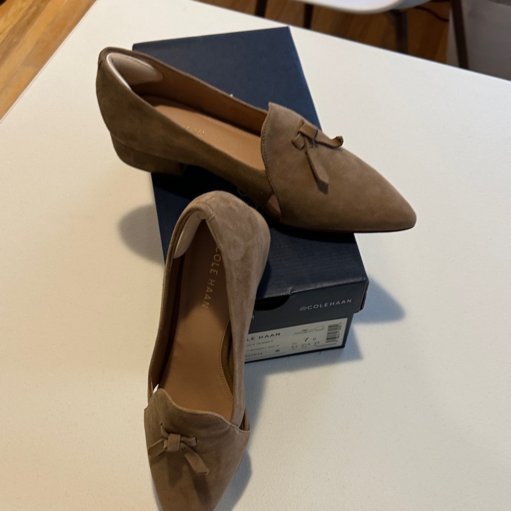 Cole Haan Women's Brown Suede Flats